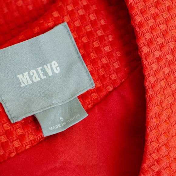 Anthropology Maeve Dress Orange Sz 6 - Picture 4 of 8